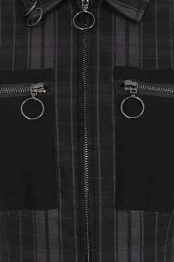 Hell Bunny Cobain Boilersuit Grey