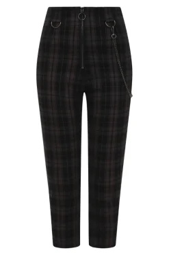 Hell Bunny Cobain Capris Grey Discount