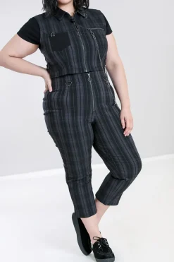 Hell Bunny Cobain Capris Grey Discount