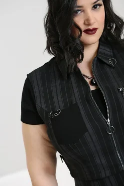 Hell Bunny Cobain Vest Grey Outlet