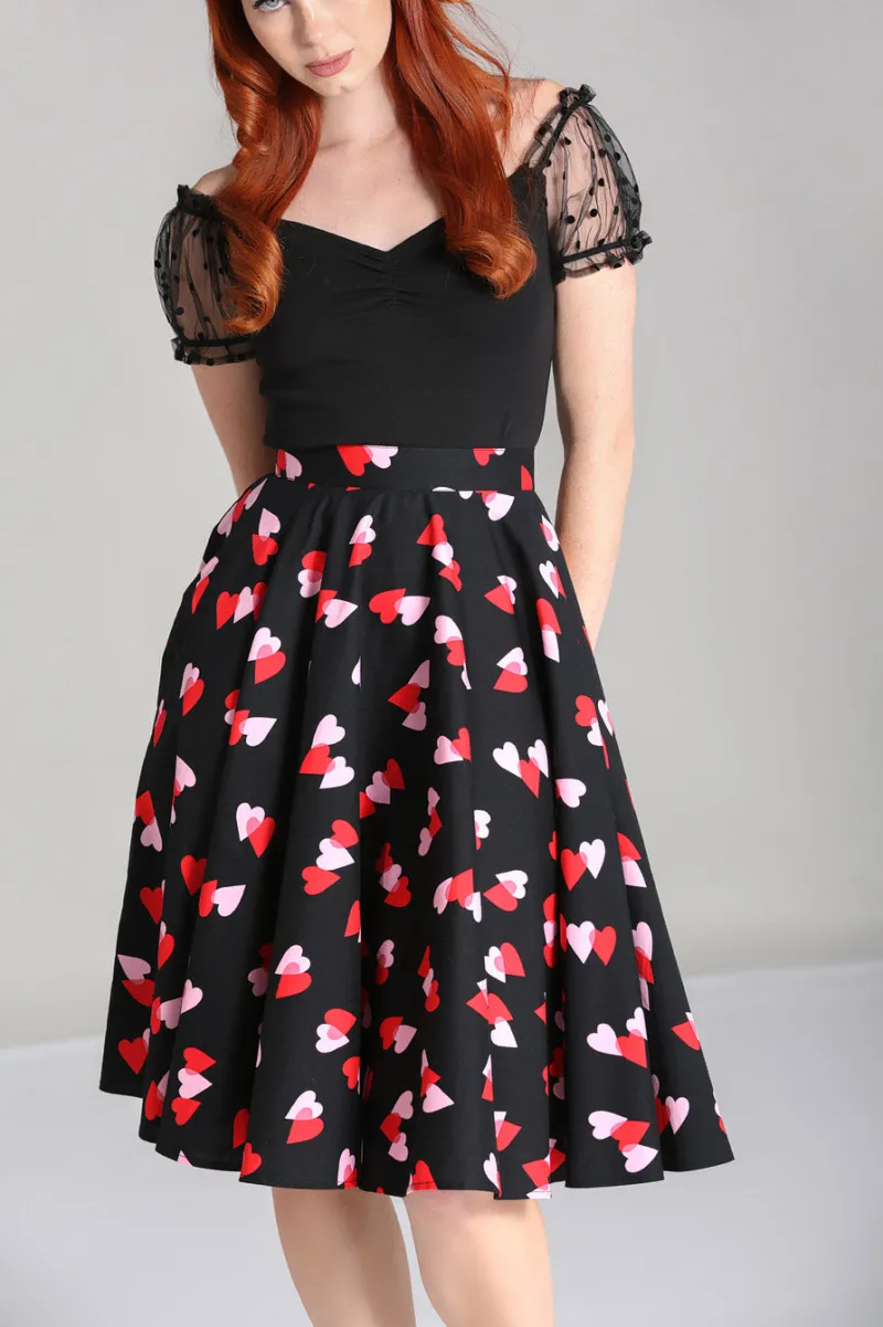Hell Bunny Confetti Skirt Black