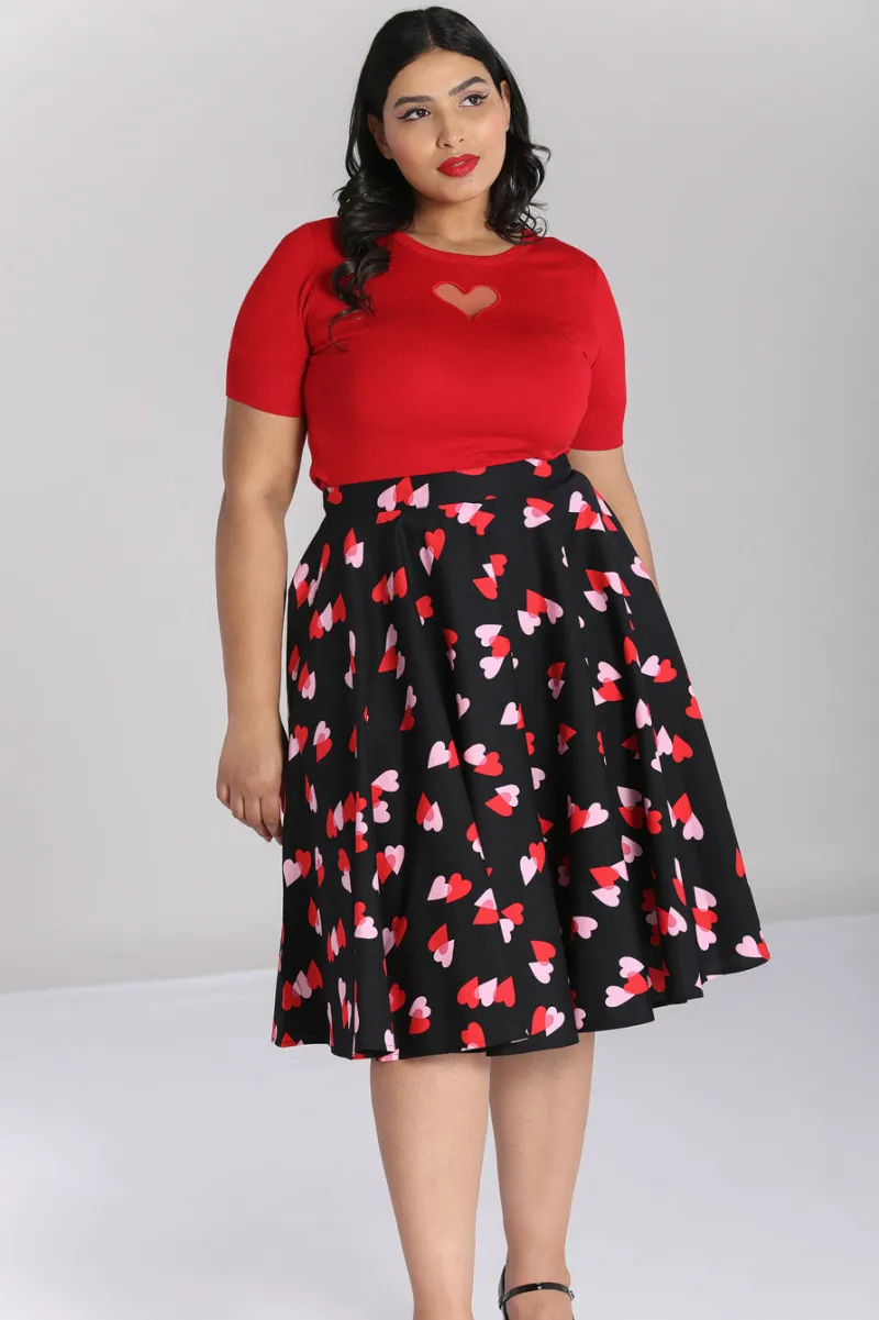 Hell Bunny Confetti Skirt Black