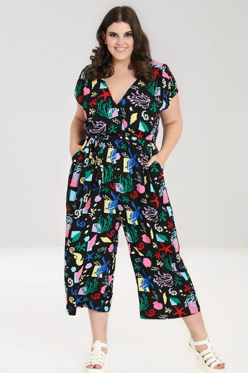 Hell Bunny Cora Jumpsuit Black Sale