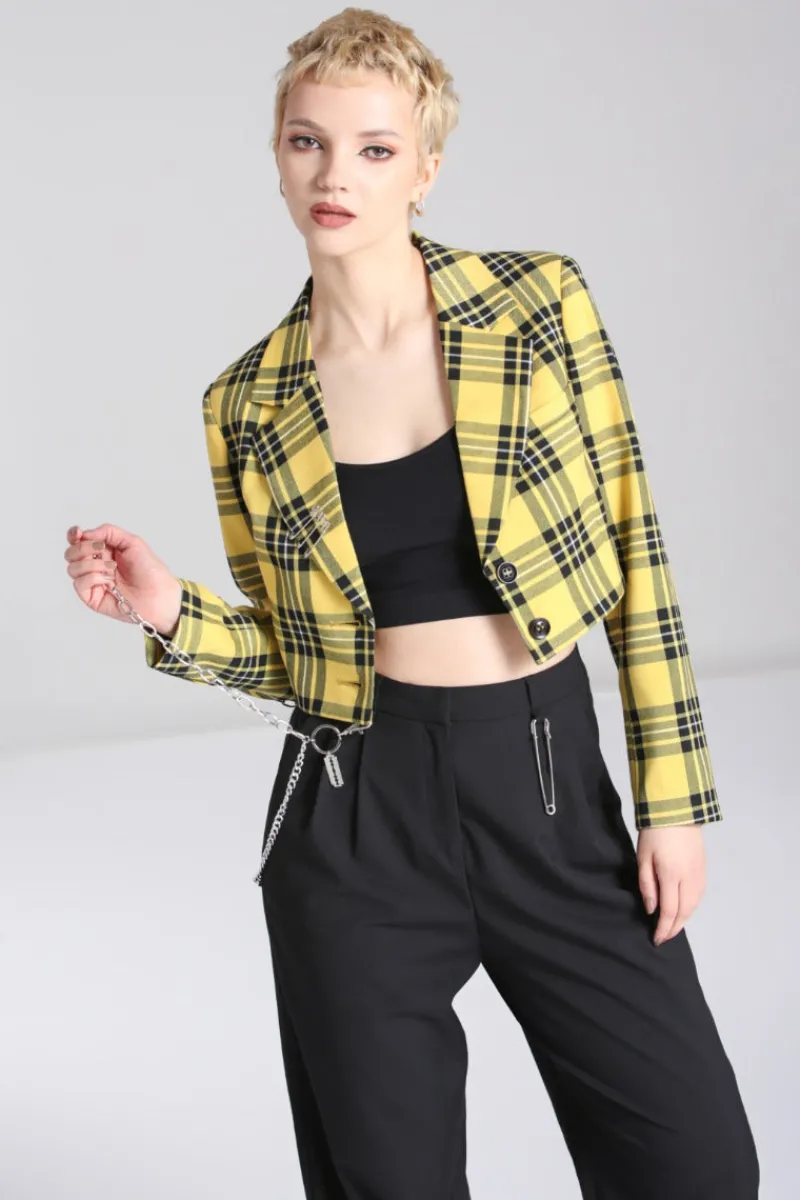 Hell Bunny Corey Blazer Yellow Sale