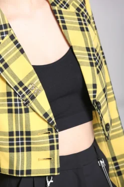 Hell Bunny Corey Blazer Yellow Sale