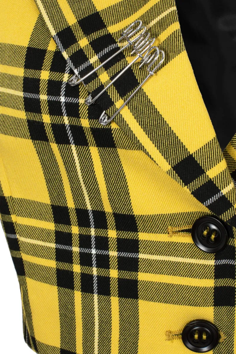 Hell Bunny Corey Blazer Yellow Sale