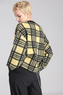 Hell Bunny Corey Cardigan Yellow Clearance