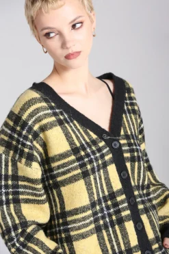 Hell Bunny Corey Cardigan Yellow Clearance