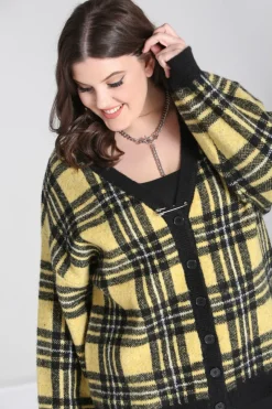 Hell Bunny Corey Cardigan Yellow Clearance