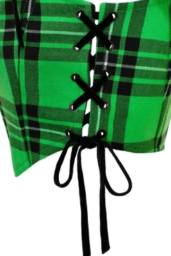 Hell Bunny Corey Corset Green