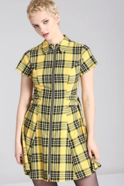 Hell Bunny Corey Dress Yellow Sale