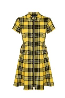 Hell Bunny Corey Dress Yellow Sale