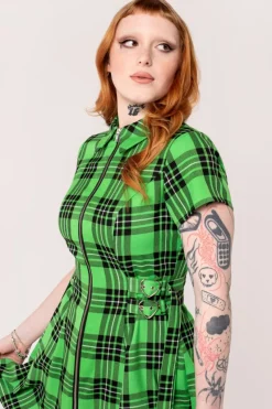 Hell Bunny Corey Dress Green New