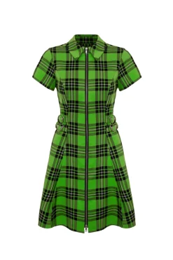 Hell Bunny Corey Dress Green New