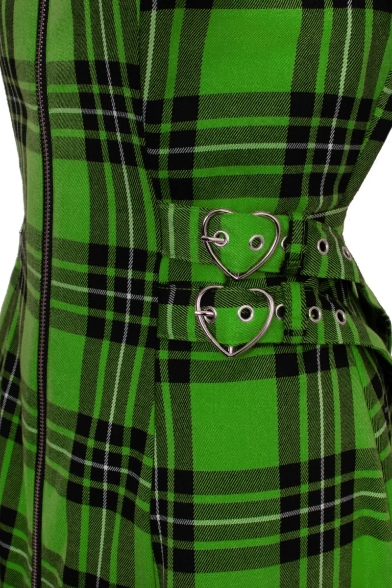 Hell Bunny Corey Dress Green New