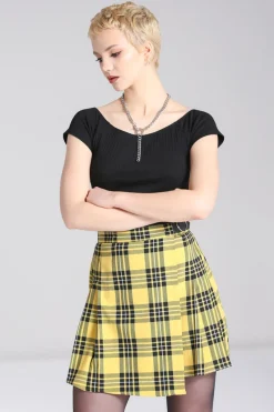 Hell Bunny Corey Skirt Yellow Discount