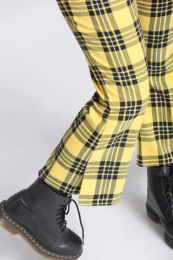Hell Bunny Corey Trousers Yellow Online