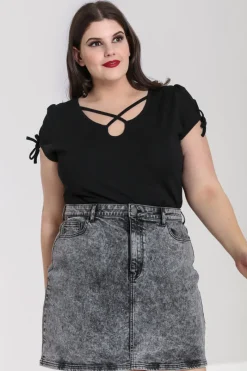 Hell Bunny Cristina Top Black Outlet