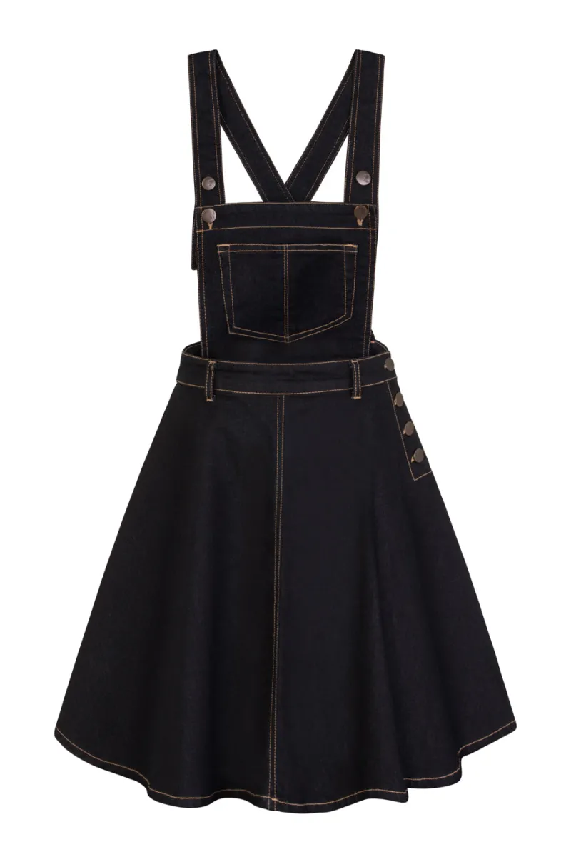 Hell Bunny Dakota Pinafore Dress Outlet