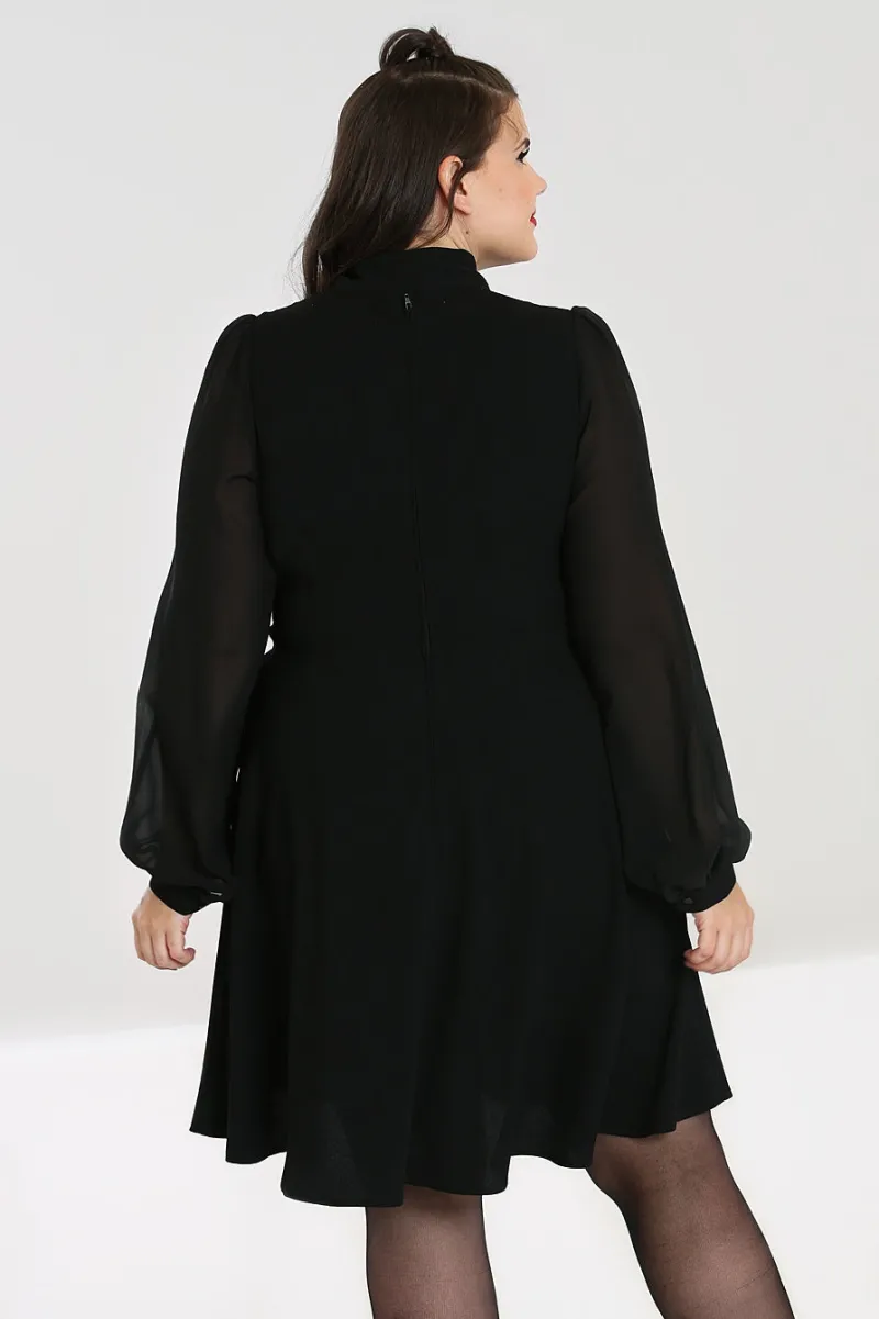 Hell Bunny Darcia Mid Dress Black New