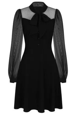 Hell Bunny Darcia Mid Dress Black New