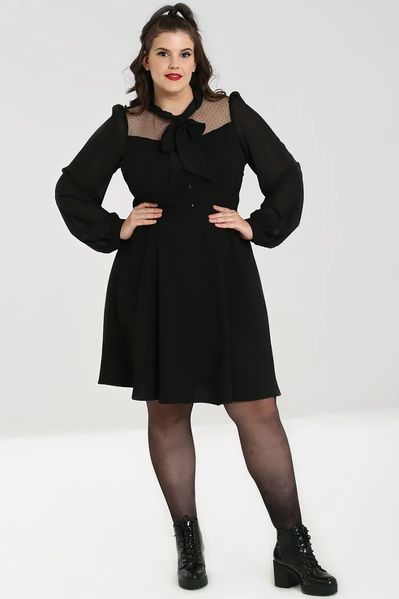 Hell Bunny Darcia Mid Dress Black New