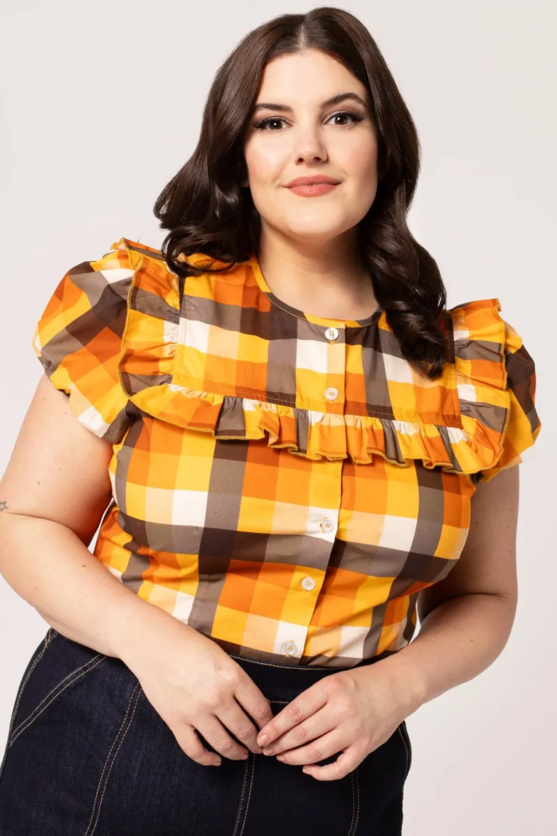 Hell Bunny Darlene Blouse Multi Sale