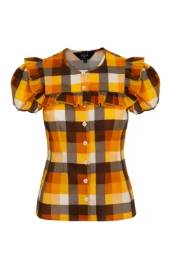 Hell Bunny Darlene Blouse Multi Sale