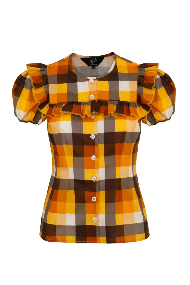 Hell Bunny Darlene Blouse Multi Sale