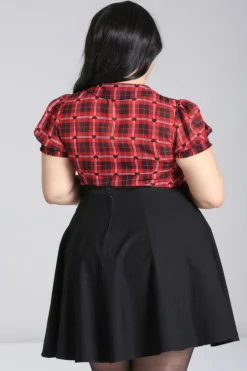 Hell Bunny Date Night Blouse Red