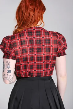 Hell Bunny Date Night Blouse Red