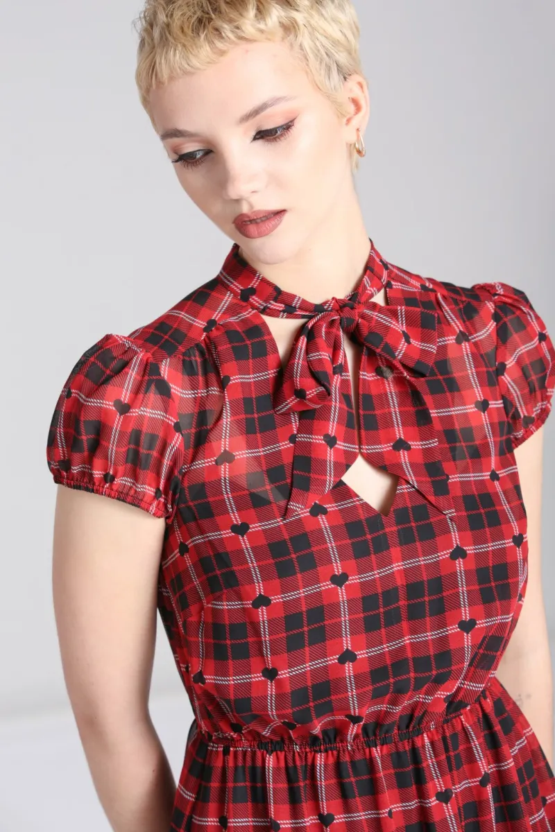 Hell Bunny Date Night Knee Dress Red Hot