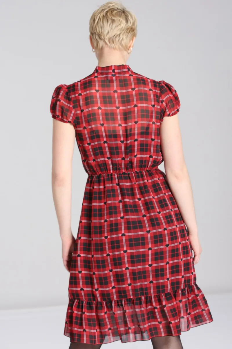 Hell Bunny Date Night Knee Dress Red Hot