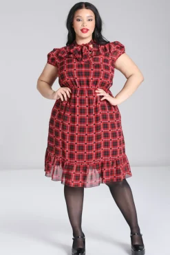 Hell Bunny Date Night Knee Dress Red Hot