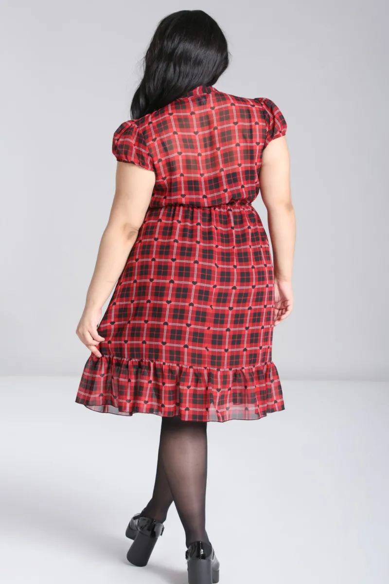 Hell Bunny Date Night Knee Dress Red Hot