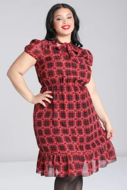 Hell Bunny Date Night Knee Dress Red Hot