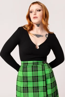 Hell Bunny Death Or Glory Top Black