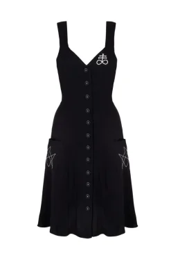 Hell Bunny Destroya Knee Dress Black Online