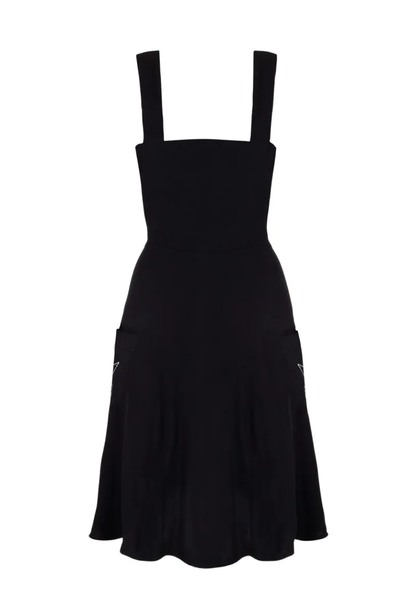 Hell Bunny Destroya Knee Dress Black Online