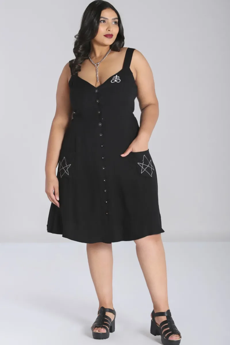 Hell Bunny Destroya Knee Dress Black Online