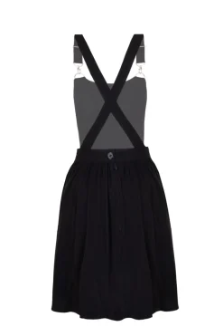 Hell Bunny Destroya Pinafore Dress Black Hot