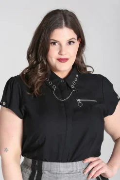 Hell Bunny Destroya Shirt Black