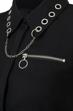 Hell Bunny Destroya Shirt Black