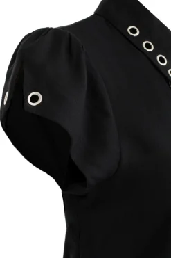 Hell Bunny Destroya Shirt Black