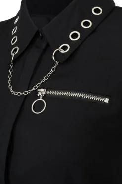 Hell Bunny Destroya Shirt Black