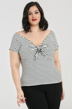 Hell Bunny Dolly Top Black New