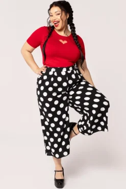 Hell Bunny Dolores Trousers Black Discount