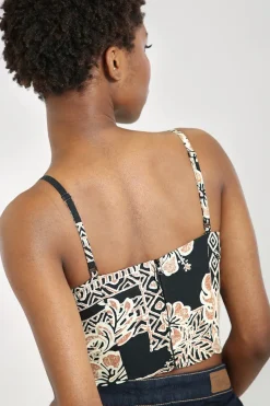 Hell Bunny Dominique Crop Top Black Hot