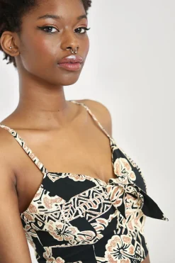 Hell Bunny Dominique Crop Top Black Hot