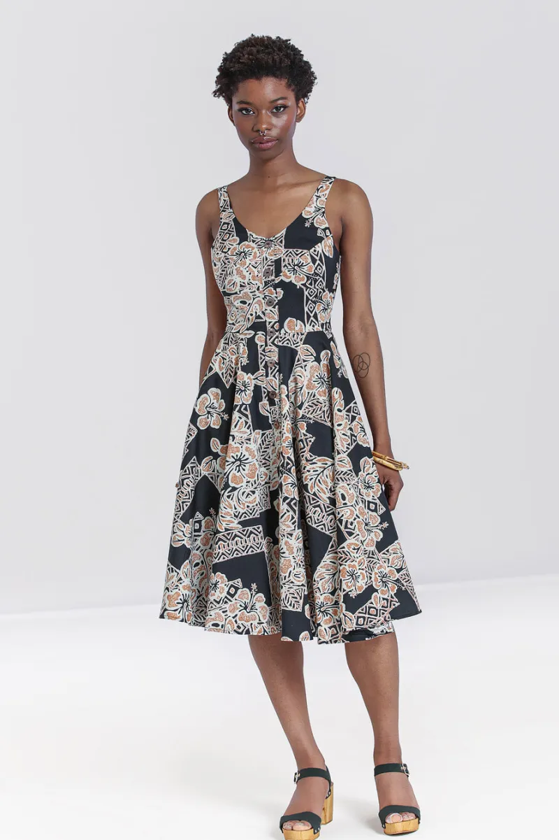 Hell Bunny Dominique 50's Dress Black Outlet